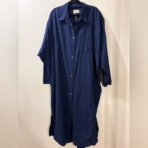Universal Thread Womens size CL Navy button up Shirt Dress
